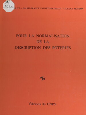 cover image of Pour la normalisation de la description des poteries